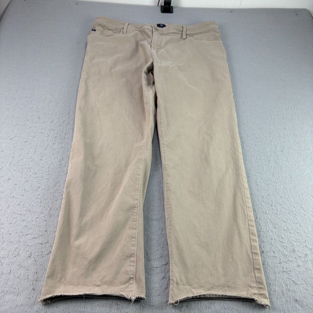 Adriano Goldschmied Pants Mens 40x34 (38x29) Beige Chino Graduate Tailored Leg